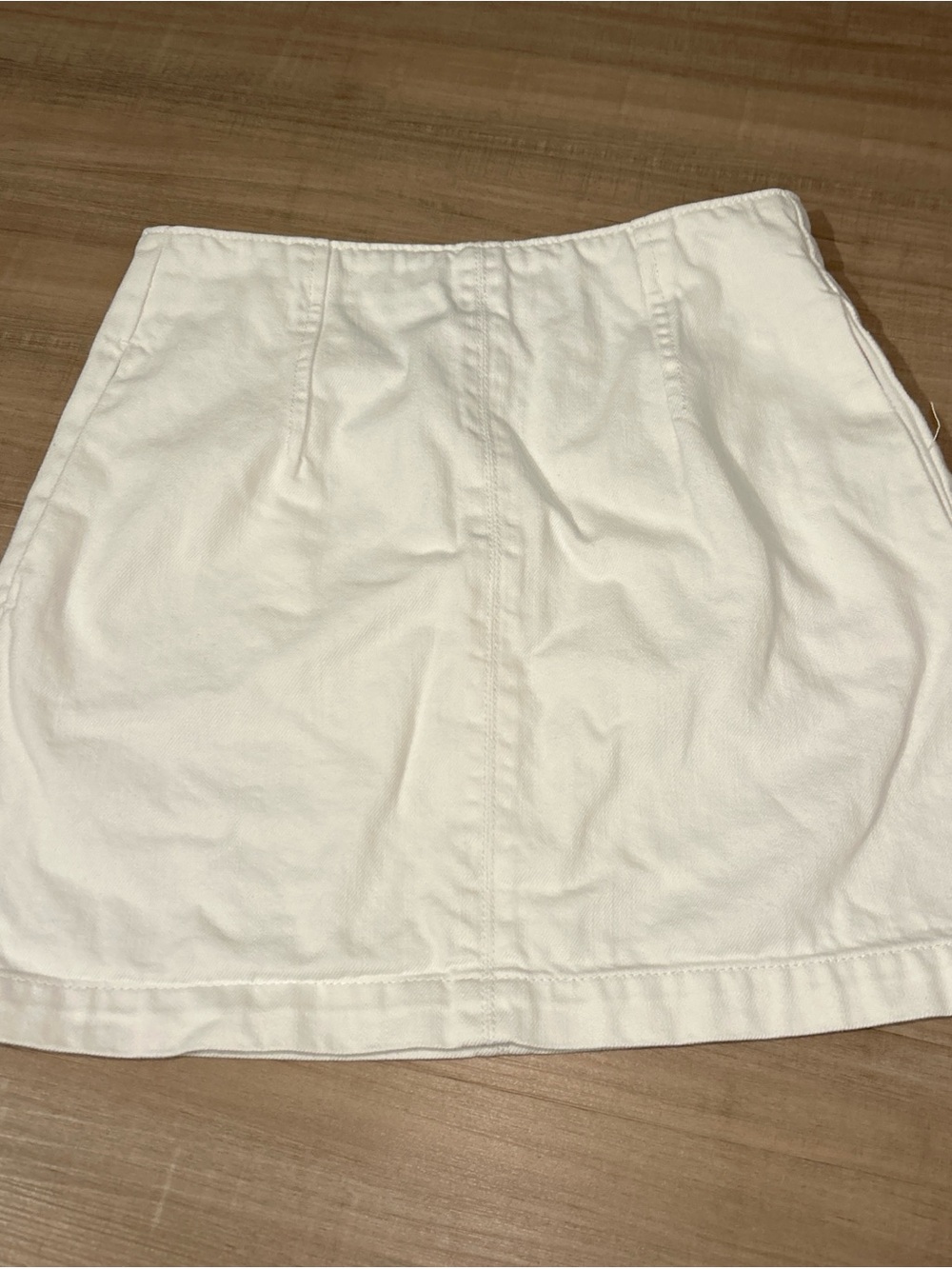 Source Unknown White Cotton Mini Skirt